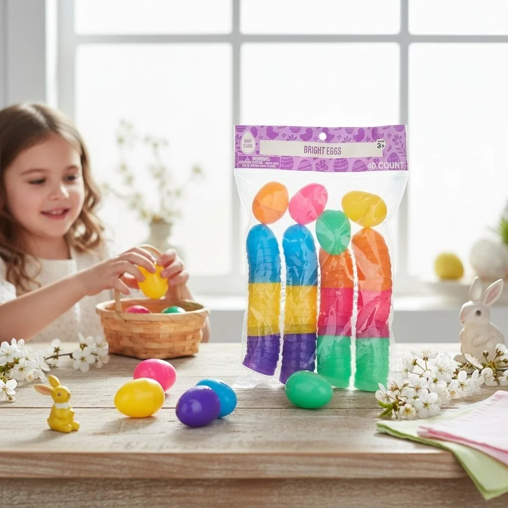 Best Eggs Plastic Easter Eggs 80 Count Multicolor New 2 Pack Neon Hunt